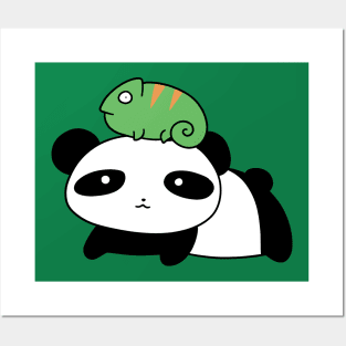 Panda and Little Chameleon Posters and Art